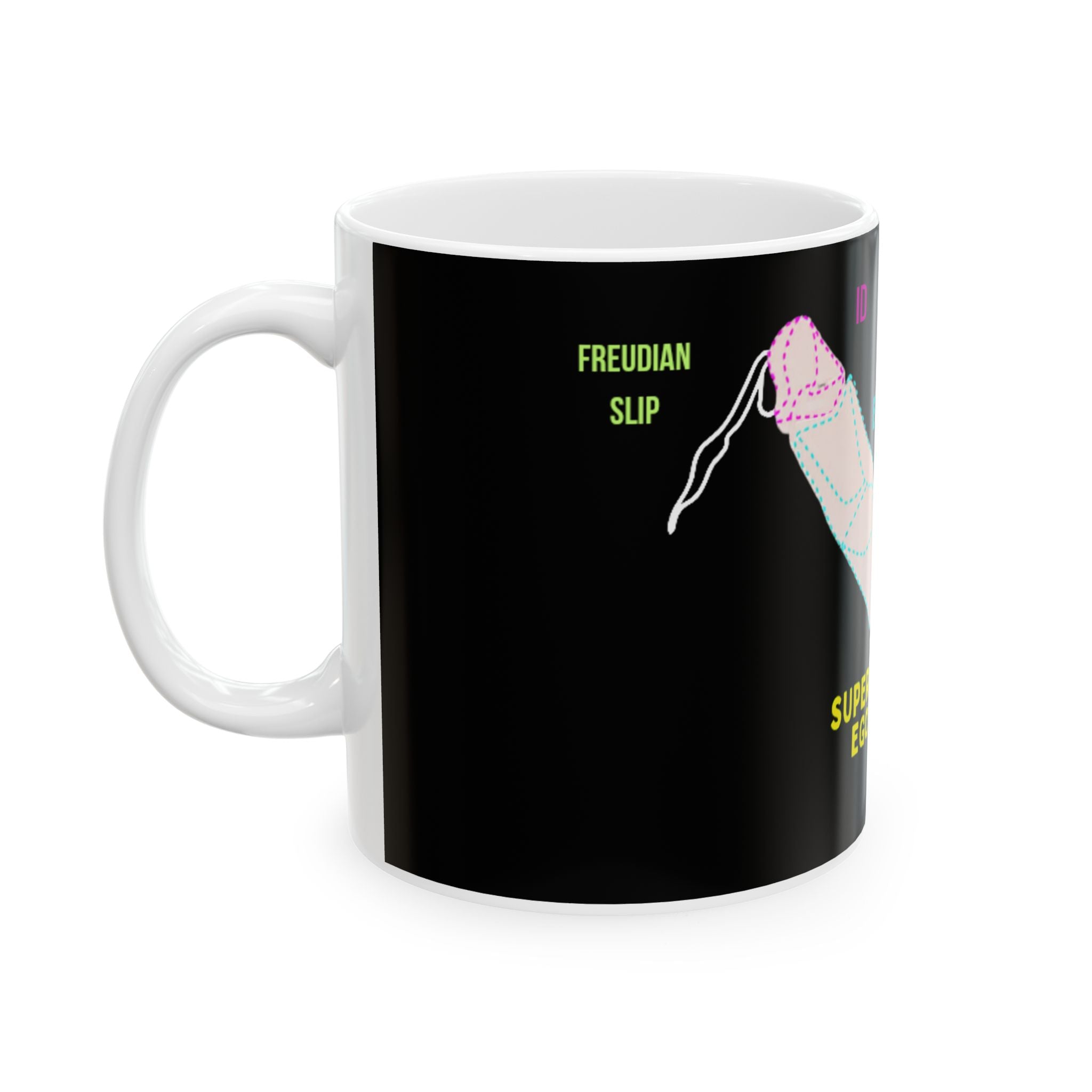 Funny Retro Science Mug — 'Super Ego' Anatomy Illustration Coffee Cup (11oz/15oz)