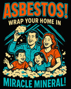 Asbestos Shirt - Vintage Asbestos Tee With Retro Hazard Apparel Design