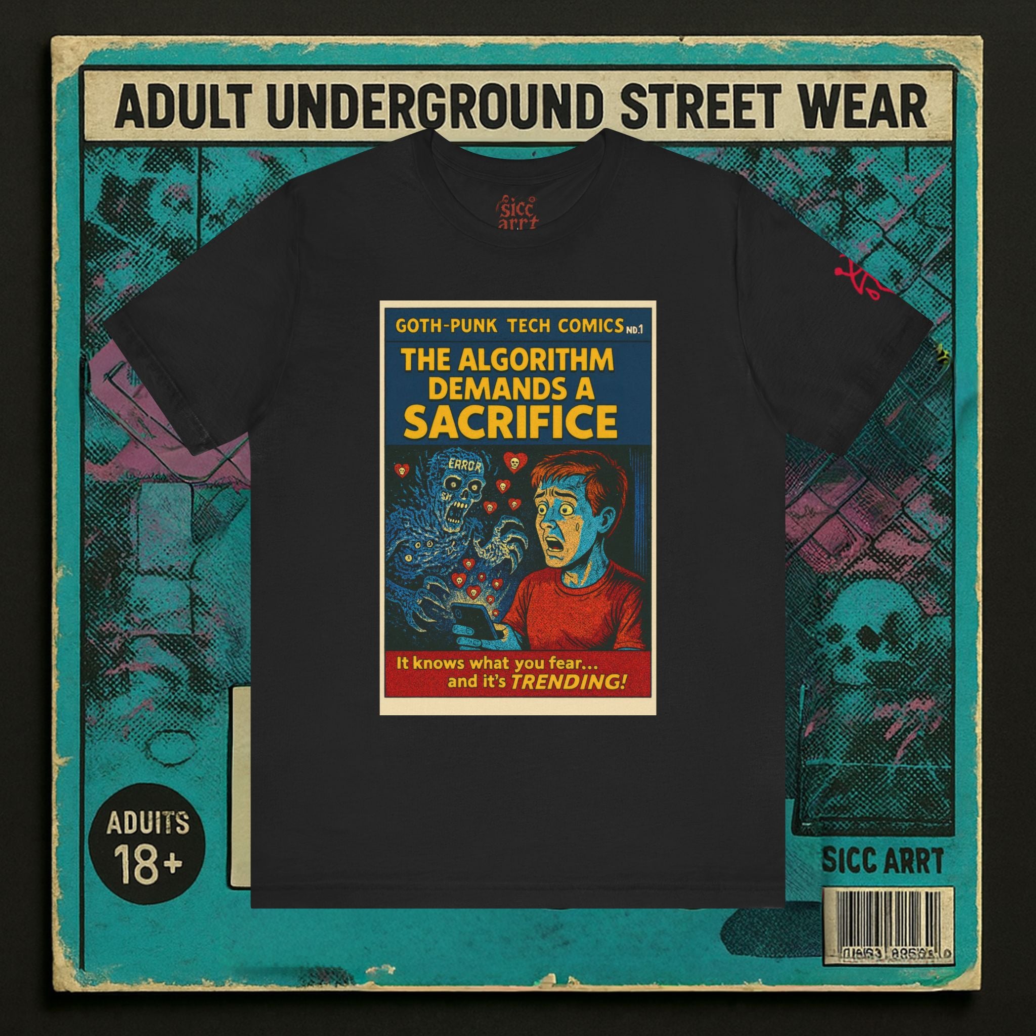 The Feed The Algorithm Demands A Sacrifice Dark Humor T-Shirt - Sicc Arrt