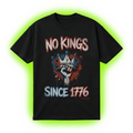 No Kings Since 1776 Crushed Crown T-Shirt